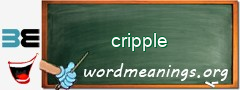 WordMeaning blackboard for cripple